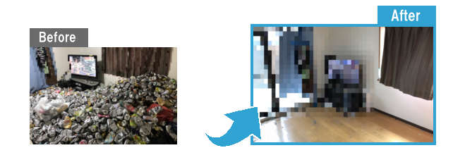 ごみ屋敷の片付け作業(岐阜県各務原市)